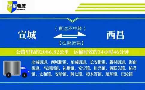 宣城到西昌物流公司