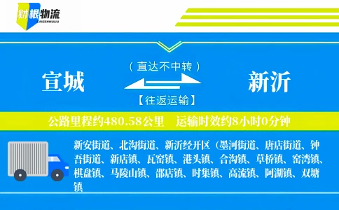 宣城到新沂物流公司