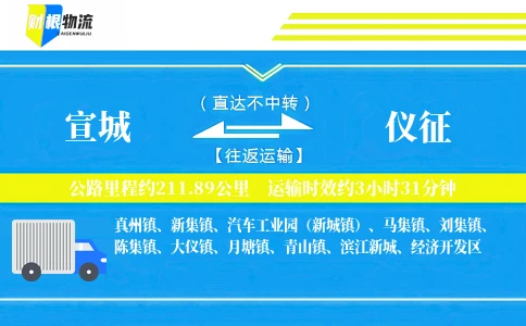 宣城到仪征物流公司