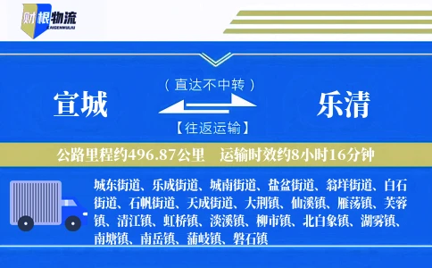 宣城到乐清物流公司
