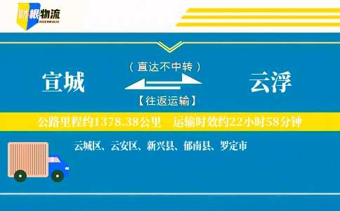 宣城到云浮物流公司