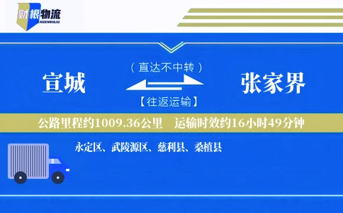 宣城到张家界物流公司