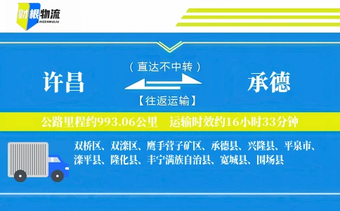 许昌到承德物流公司