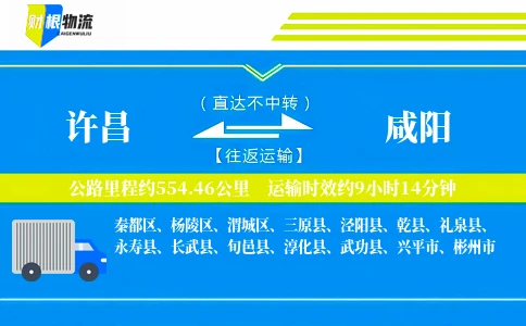 许昌到咸阳物流公司