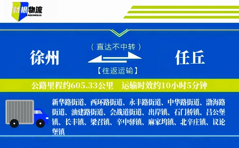 徐州到任丘物流公司