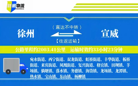 徐州到宣威物流公司