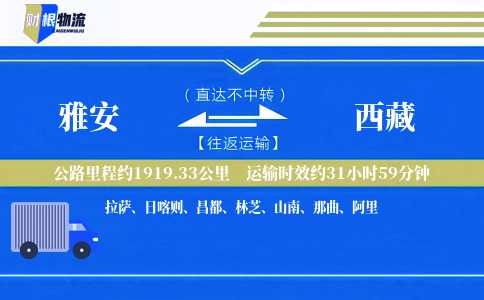 雅安到西藏物流公司