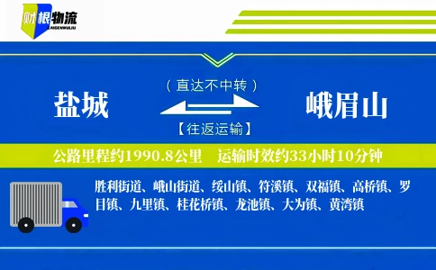盐城到峨眉山物流公司