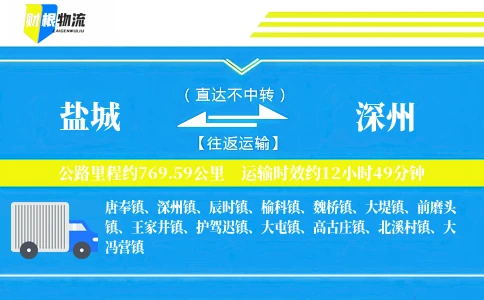 盐城到深州物流公司