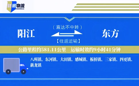 阳江到东方物流公司