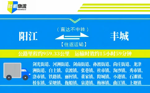 阳江到丰城物流公司