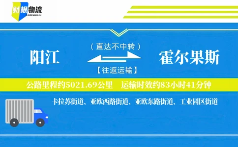 阳江到霍尔果斯物流公司