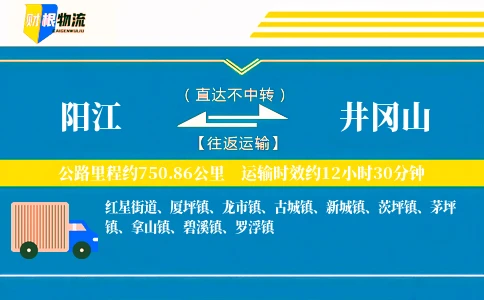 阳江到井冈山物流公司