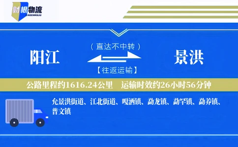 阳江到景洪物流公司