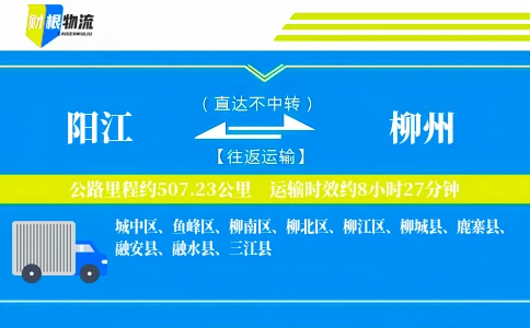 阳江到柳州物流公司