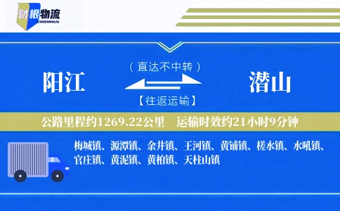 阳江到潜山物流公司