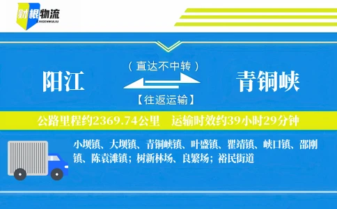 阳江到青铜峡物流公司