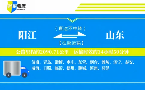 阳江到山东物流公司