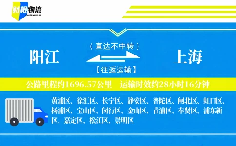 阳江到上海物流公司