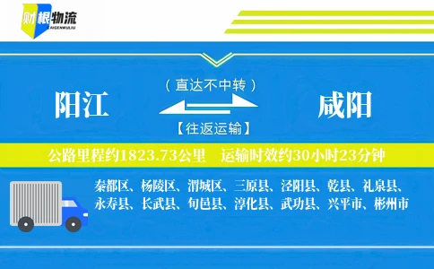 阳江到咸阳物流公司