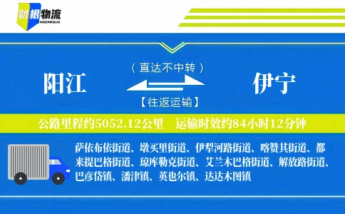 阳江到伊宁物流公司
