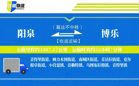 阳泉到博乐物流公司