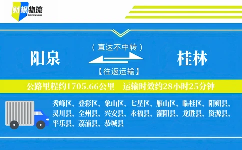 阳泉到桂林物流公司