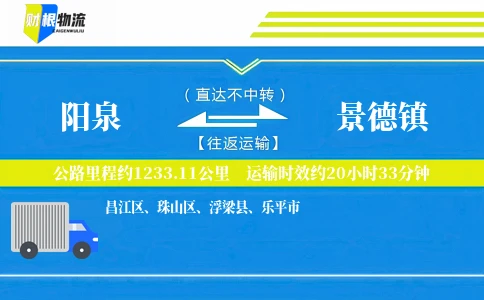 阳泉到景德镇物流公司