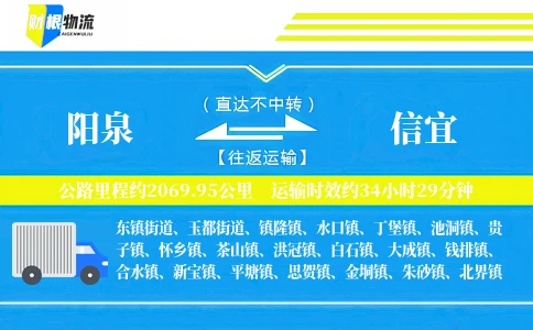 阳泉到信宜物流公司