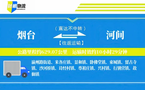 烟台到河间物流公司