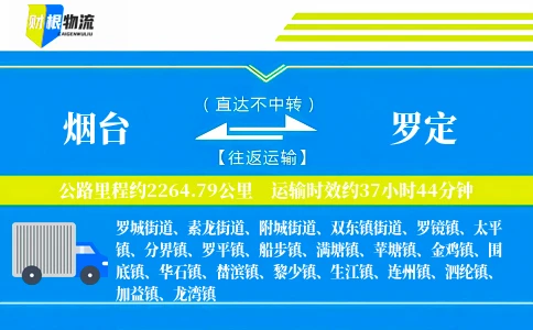 烟台到罗定物流公司