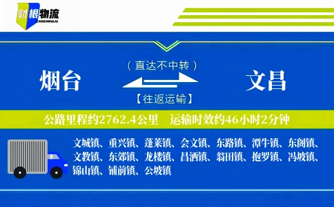 烟台到文昌物流公司