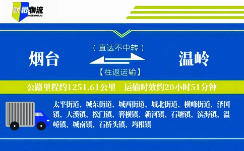 烟台到温岭物流公司
