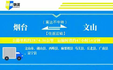 烟台到文山物流公司