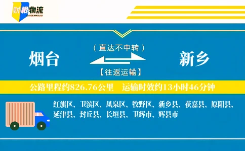 烟台到新乡物流公司