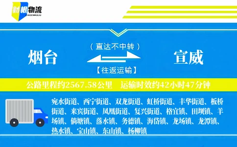 烟台到宣威物流公司
