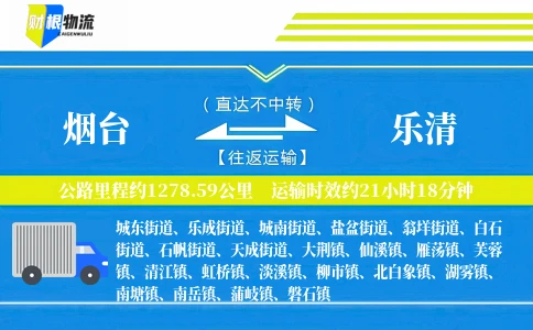 烟台到乐清物流公司