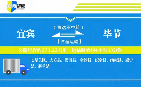 宜宾到毕节物流公司