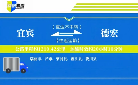 宜宾到德宏物流公司