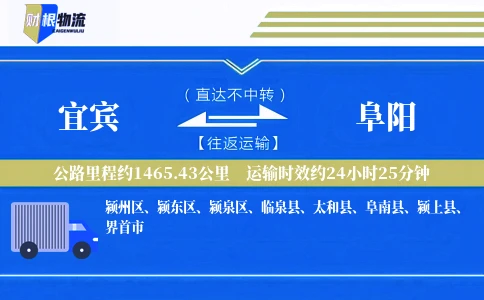 宜宾到阜阳物流公司