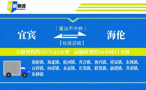 宜宾到海伦物流公司