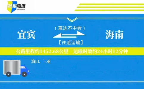 宜宾到海南物流公司