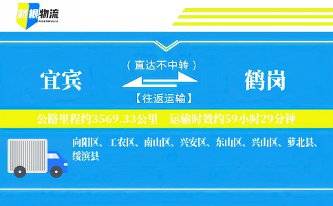 宜宾到鹤岗物流公司