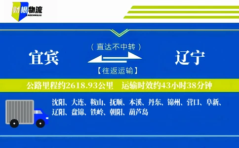宜宾到辽宁物流公司