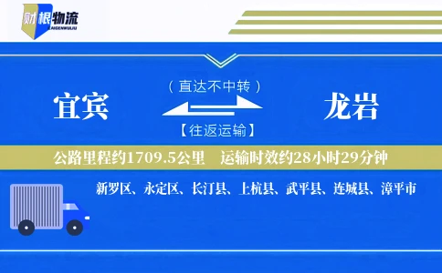宜宾到龙岩物流公司