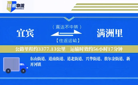 宜宾到满洲里物流公司