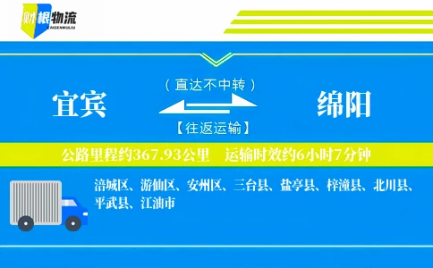 宜宾到绵阳物流公司