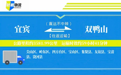 宜宾到双鸭山物流公司