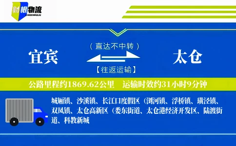 宜宾到太仓物流公司