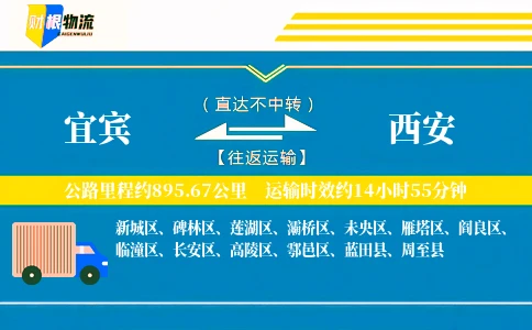 宜宾到西安物流公司
